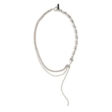 Justine Clenquet Women's Kim Necklace - Elegant Layered Design with Curb Chain Accents