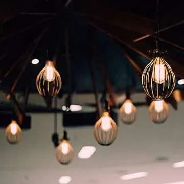 Feit Electric Vintage Exposed Filament Amber Glass LED ST15 with a Candelabra E12 Base Light Bulb - 25W Equivalent - 10 Year Life - 200 Lumen - 2100K Soft White - Dimmable | Original Vintage