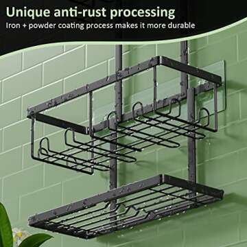 AHNR Shower Caddy - Stylish Bathroom Organizer with Hooks