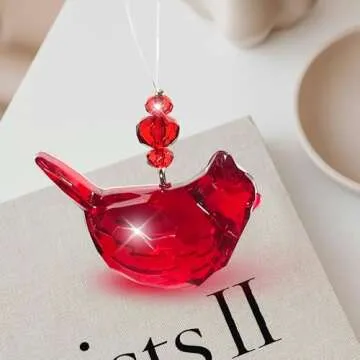 Cardinal of Comfort Visitor from Heaven Sympathy Gift Set Cardinal Memorial Gifts Bereavement Gifts Remembrance Gift for Loss of Father, Mom, Sister - Red Bird Crystal Window Décor