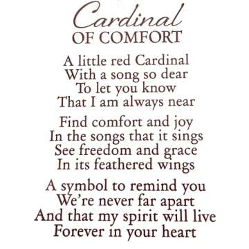 Cardinal of Comfort Visitor from Heaven Sympathy Gift Set Cardinal Memorial Gifts Bereavement Gifts Remembrance Gift for Loss of Father, Mom, Sister - Red Bird Crystal Window Décor