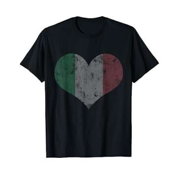 Italian Flag Heart Italia Love Bella Men Women Kids T-Shirt