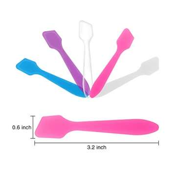 300 Pack MINI Makeup Spatulas, Reusable Cream Tip Spatulas Frosted Cosmetic Spatulas Scoops by Accmor