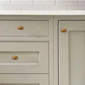 Khtumeware Antique Brass Cabinet Knobs 10 Pack