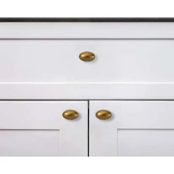 Khtumeware Antique Brass Cabinet Knobs 10 Pack