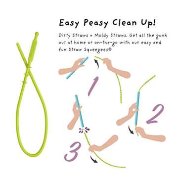 Long Silicone Straws With Stoppers for Tumblers - Slender Silicon Rubber Reusable Drinking Straws for Simple Modern, Starbucks, Yeti, rTic, Acrylic 24 30 40 oz Tumbler Cups - Flexible BPA Free