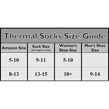 Debra Weitzner Thermal Socks for Men Women Warm Socks 4/6 Pairs Crew Winter Thick Boot Socks