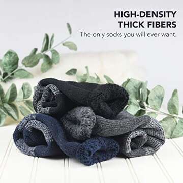 Debra Weitzner Thermal Socks for Men Women Warm Socks 4/6 Pairs Crew Winter Thick Boot Socks
