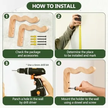 FGSEAOR Wooden Plant Hangers - Stylish & Durable Indoor/Outdoor Hooks