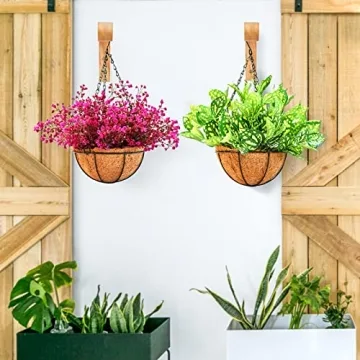 FGSEAOR Wooden Plant Hangers - Stylish & Durable Indoor/Outdoor Hooks