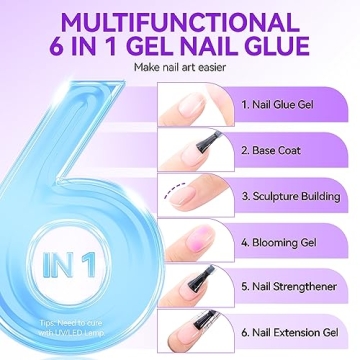 Gelike EC 6-in-1 Nail Glue Gel for Long-Lasting Manicures