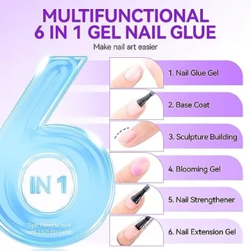 Gelike EC 6-in-1 Nail Glue Gel for Long-Lasting Manicures