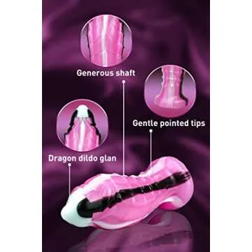 7.87" Fantasy Dildo Huge Thick Dildo with Strong Suction Cup, 2.70" Diameter Large Butt Plug, Anal Dildo Monster Dragon Dildo for G Spot Prostate Stimulation, Adult Toys for Women Men