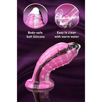 7.87" Fantasy Dildo Huge Thick Dildo with Strong Suction Cup, 2.70" Diameter Large Butt Plug, Anal Dildo Monster Dragon Dildo for G Spot Prostate Stimulation, Adult Toys for Women Men