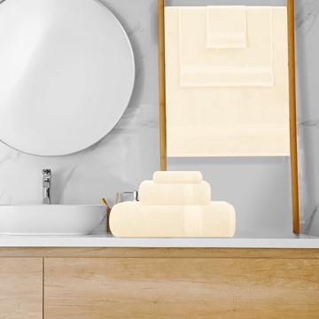 GLAMBURG Ultra Soft 8-Piece Towel Set for Everyday Comfort
