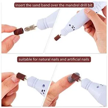 Blulu Nail Drill Bits - 20 Replaceable Sanding Heads