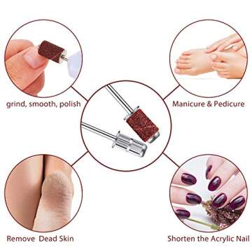 Blulu Nail Drill Bits - 20 Replaceable Sanding Heads