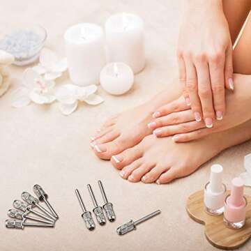 Blulu Nail Drill Bits - 20 Replaceable Sanding Heads