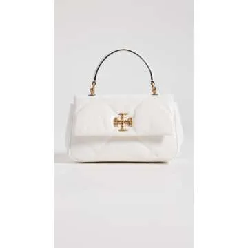 Tory Burch Women's Kira Diamond Quilt Top-Handle, Cirrus Cloud, White, One Size