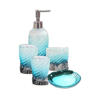 Hotsan Bathroom Accessory Set - 5 PCS Ensemble: Soap Dispenser, Dish & More