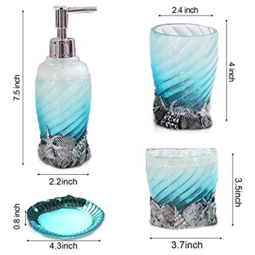 Hotsan Bathroom Accessory Set - Durable 5 PCS Bath Ensemble