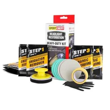 XPERTCHEMY Headlight Restoration Kit-Headlight Cleaner Removing The Heavy-Duty Yellowing, Clouding a...