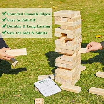 Olsa Giant Tumble Tower 57PCS Stacking Yard Game