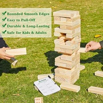 Olsa Giant Tumble Tower 57PCS Stacking Yard Game