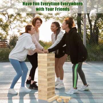 Olsa Giant Tumble Tower 57PCS Stacking Yard Game