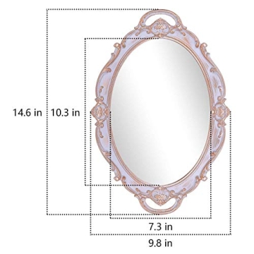 Zosenley Decorative Mirror Tray - Makeup & Jewelry Organizer