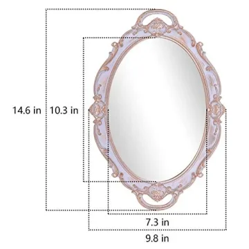 Zosenley Decorative Mirror Tray - Makeup & Jewelry Organizer