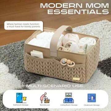 LUKJOJO Baby Diaper Caddy Organizer - Chic & Practical