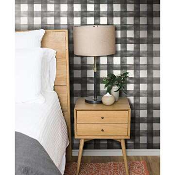 Magnolia Home Watercolor Check Removable Wallpaper Multi