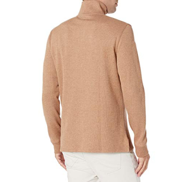 Amazon Essentials Men's Quarter-Zip Sweater in Camel Heather