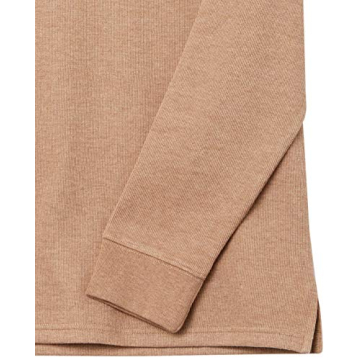 Amazon Essentials Men's Quarter-Zip Sweater in Camel Heather