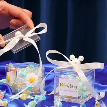 20 Pcs Clear Plastic Square Cube Box Set for Gifts