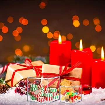 20 Pcs Clear Plastic Square Cube Box Set for Gifts