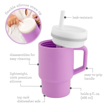 Infantino 9 oz Silicone Tumbler for Kids | Leak-Resistant