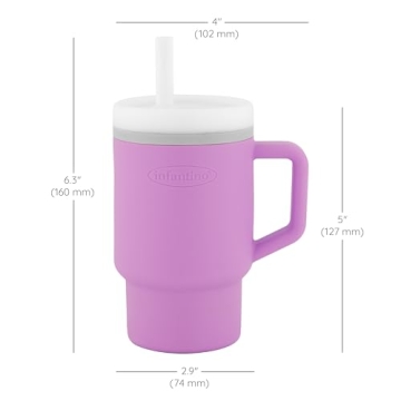 Infantino 9 oz Silicone Tumbler for Kids | Leak-Resistant