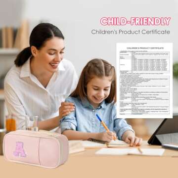 Stylish Preppy Pencil Case for Kids Age 8-10