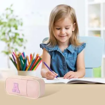 Stylish Preppy Pencil Case for Kids Age 8-10