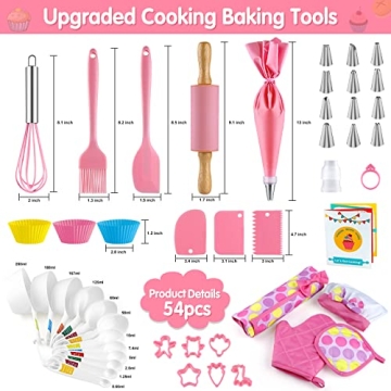 INNOCHEER Kids Baking Set 54PCS for Junior Chefs
