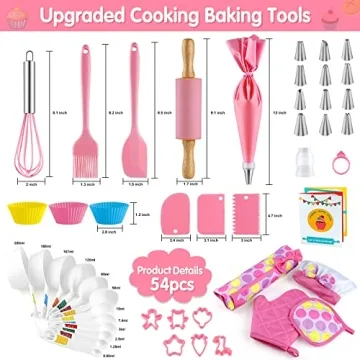 INNOCHEER Kids Baking Set 54PCS for Junior Chefs