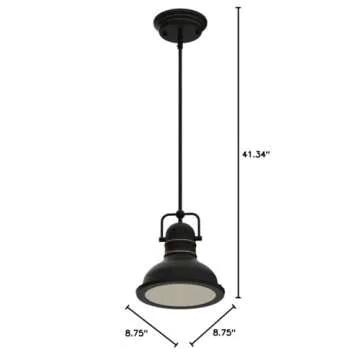 Westinghouse 63082A Boswell Pendant, Mini, Oil Rubbed Bronze w/Highlights