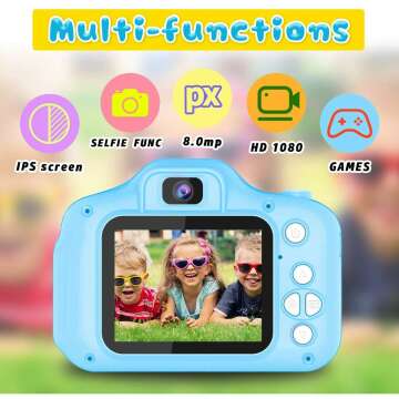 Seckton Kids Selfie Camera for Age 3-9 with SD Card