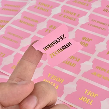 Bible Index Tabs Gold Foil Floral Design 122 Pcs