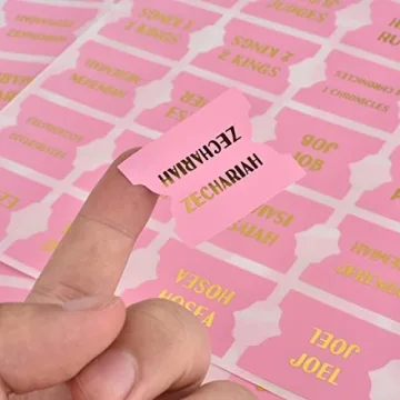 Bible Index Tabs Gold Foil Floral Design 122 Pcs