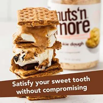 Nuts ‘N More Cookie Dough Peanut Powder - Peanut Protein, Low Carb, Low Sugar, Gluten Free, Non-GMO, All-Natural Keto Snack (9oz Jar)