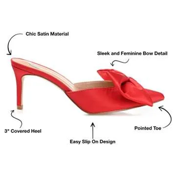 Journee Womens Tiarra Mules Mid Stiletto Pointed Toe Evening Pumps