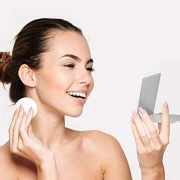 Blulu Mini Portable Folding Mirrors Set for Travel Makeup